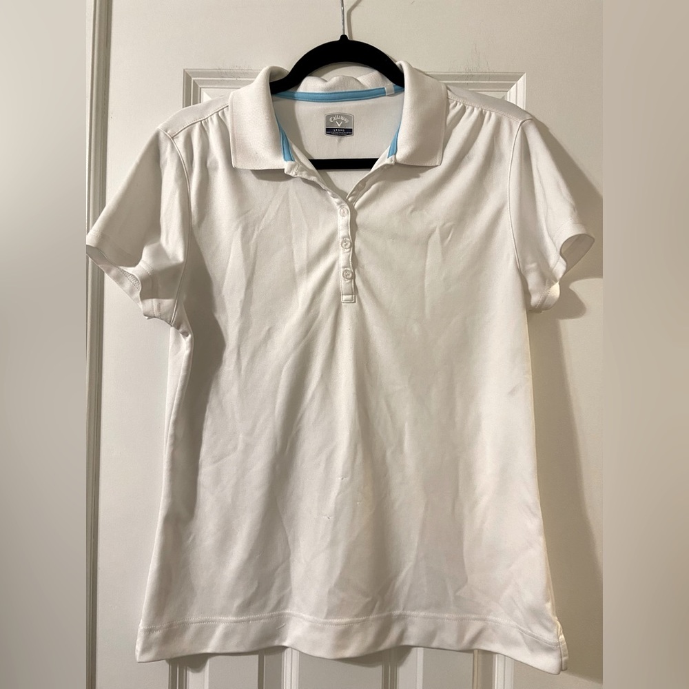 Callaway White Short Sleeve Performance Golf Polo - L